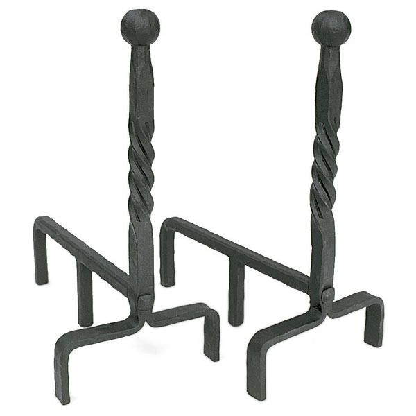 Wrought Iron Fireplace Andiron with Ball End Design image number 0
