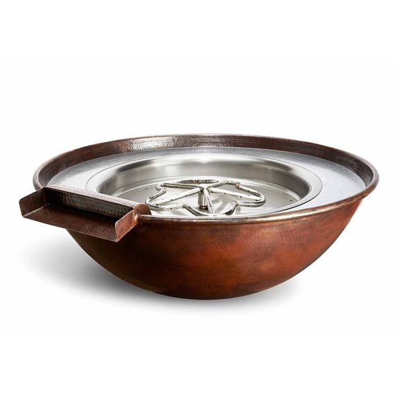 Tempe Copper Gas Fire & Water Bowl image number 0