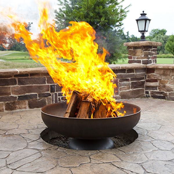 The Patriot Wood Burning Fire Bowl - Flat Edge | Woodland Direct