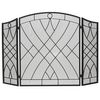 Three-Fold Weave Black Wrought Iron Fireplace Screen - 51 1/2" x 34" image number 0