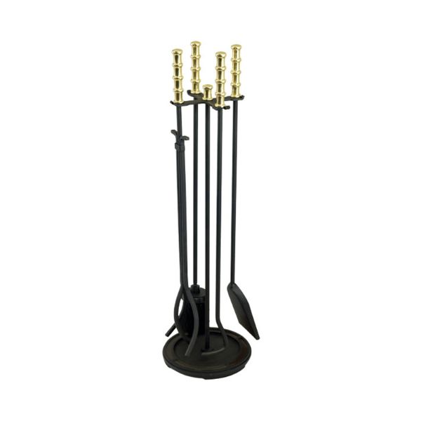 Traditional Fastened Fireplace Tool Set image number 0
