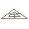 Triangle Stainless Steel Gas Fire Pit Burner - 24"