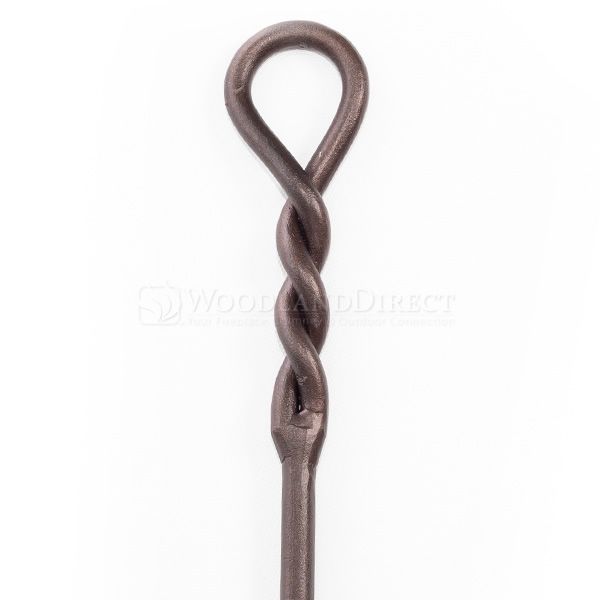 Twisted Rope Fireplace Tool Set - Roman Bronze Finish image number 2
