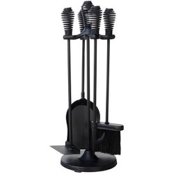 Uniflame 4 Piece Black Mini Stoveset with Spring Handles