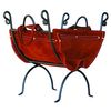 Uniflame Olde World Iron Indoor Firewood Rack with Leather Carrier image number 0