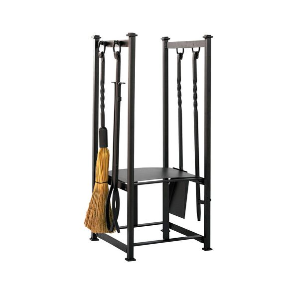 Uniflame Olde World Iron Indoor Firewood Rack with Tools