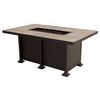 Vulsini Chat Height Gas Fire Pit Table - Rectangular