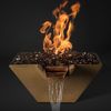 Slick Rock Square Cascade Fire On Glass Bowl - Electronic