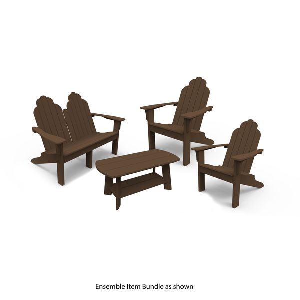 Seaside Casual 4 Piece Adirondack Classic Conversational Set