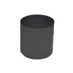 8" Premium Single Wall Black Stove Pipe Male to Male Adapter